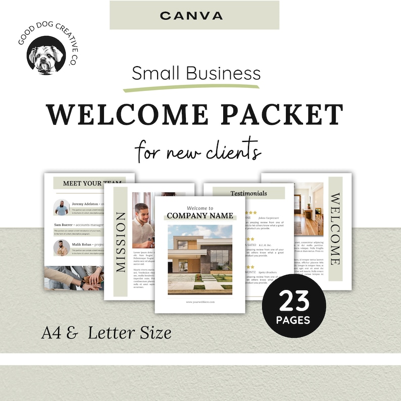 Example New Business Packet Small Business Contractor Brochure Welcome Packet - Etsy