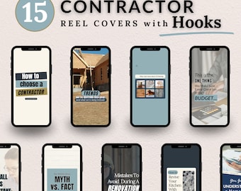 Contractor Instagram Reel Covers with Hooks (Digital Download)