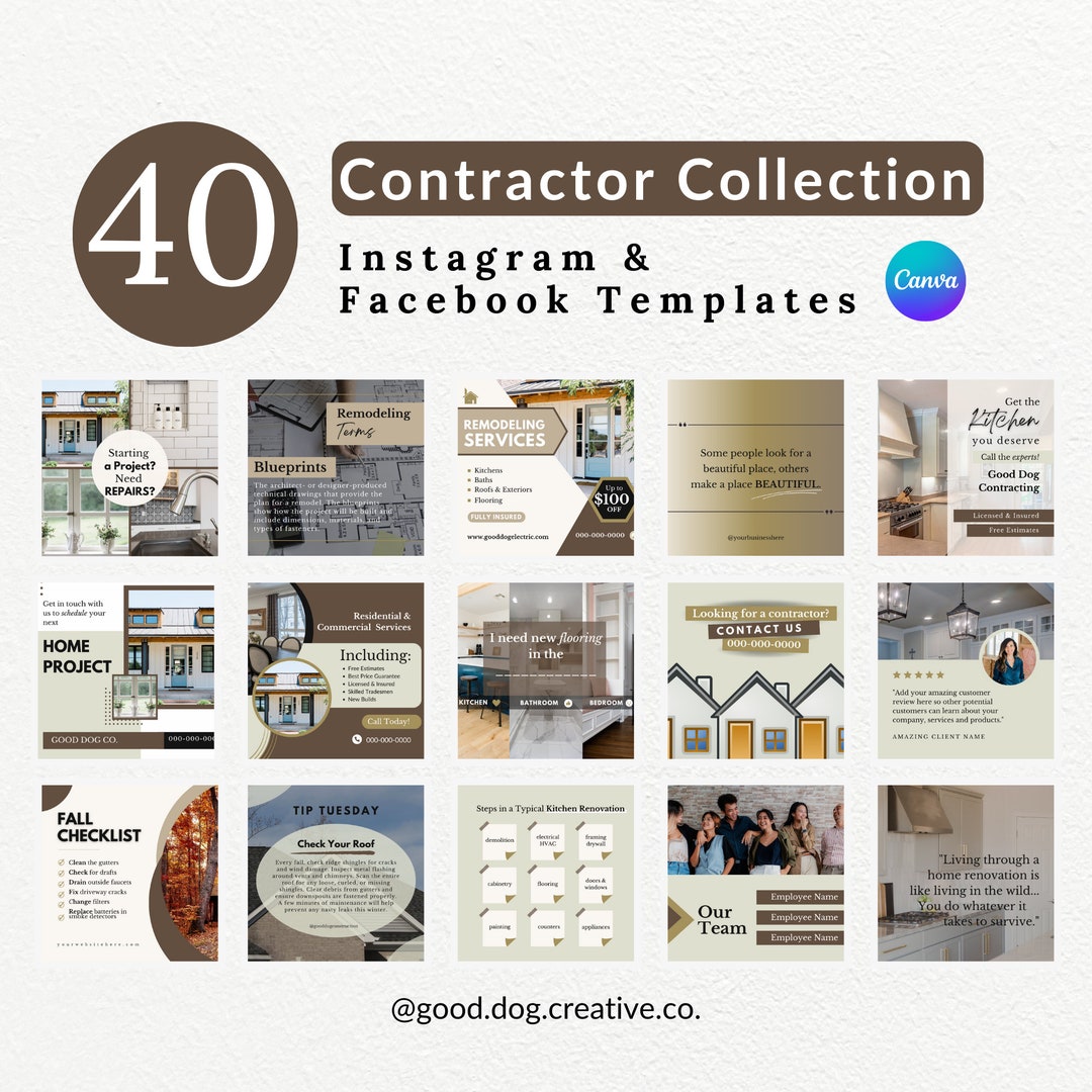 Contractor Facebook Posts - Etsy