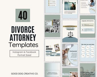 Divorce Attorney Instagram, Family Law Templates, Instagram Content Posts