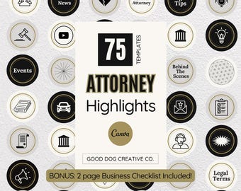 Lawyer Highlight Covers, IG Highlights, Law Firm Social Media, Instagram Story