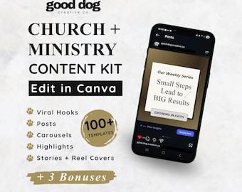Church Social Media Template Bundle | Religious Content Kit Facebook | Faith Based Carousels | Instagram Stories| Reel Covers