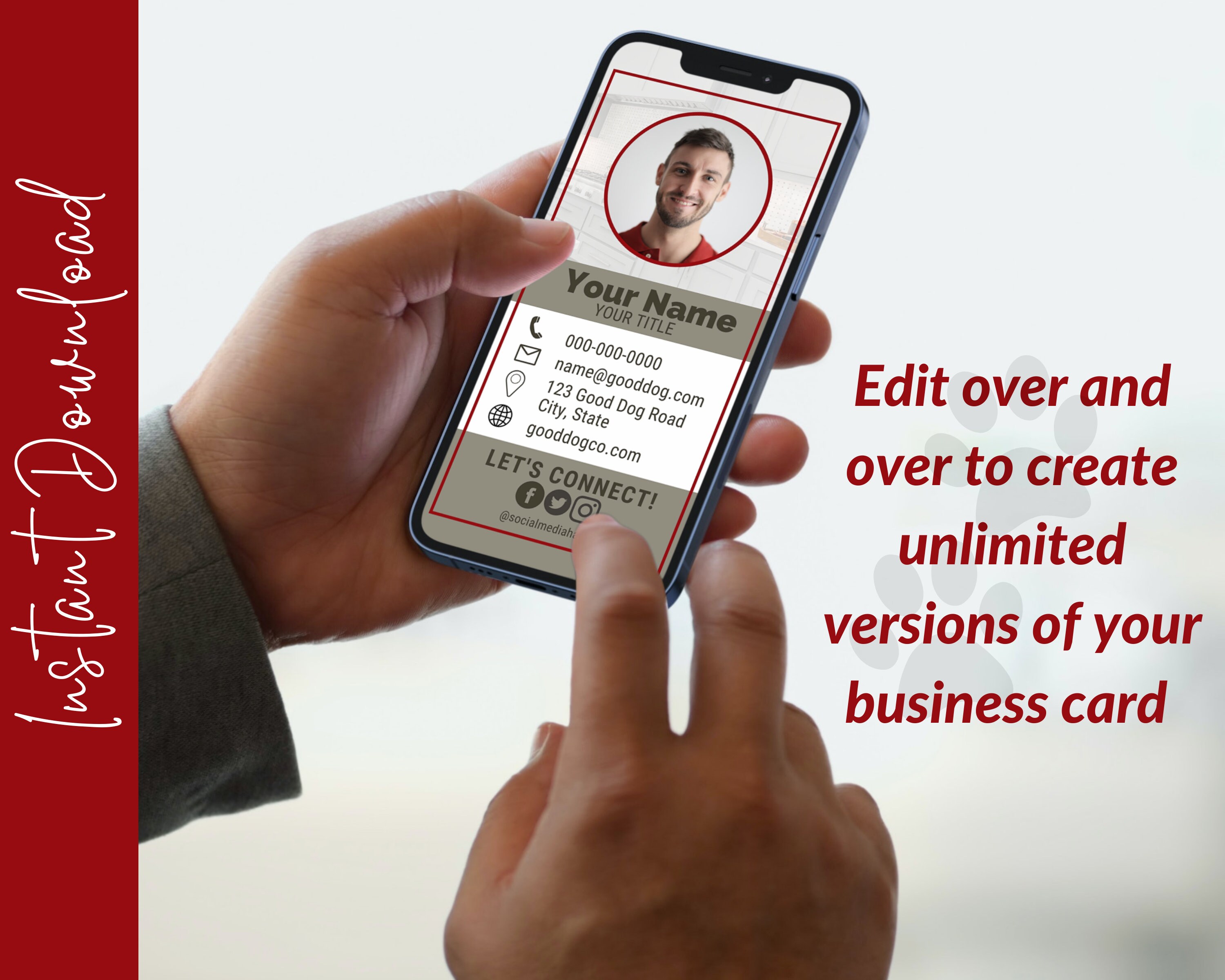 Contractor Digital Business Cards - Etsy