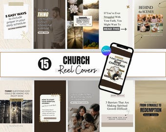 Church Instagram Reel Covers, Youth Groups, Faith Ministry Social Media