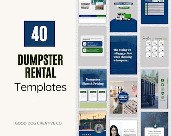 Dumpster Rental Instagram Posts, Facebook Posts, Social Media Content