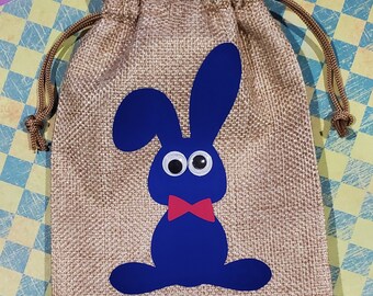 Burlap Bowtie Bunny gift bag