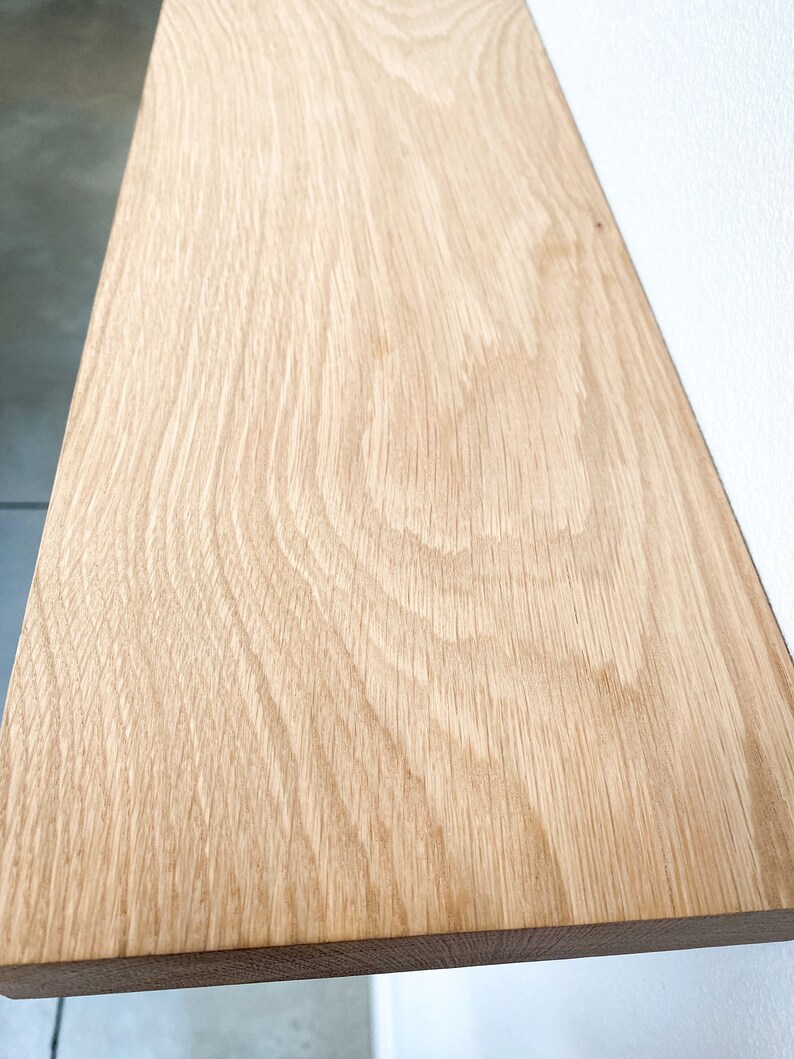 White Oak Floating Shelf Custom Length Depth and Finish Etsy