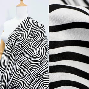 Pre-cut 1pc Zebra Stripe Fabric - 57.08x19.68inch(145x50cm) 100%polyester Soft Material,