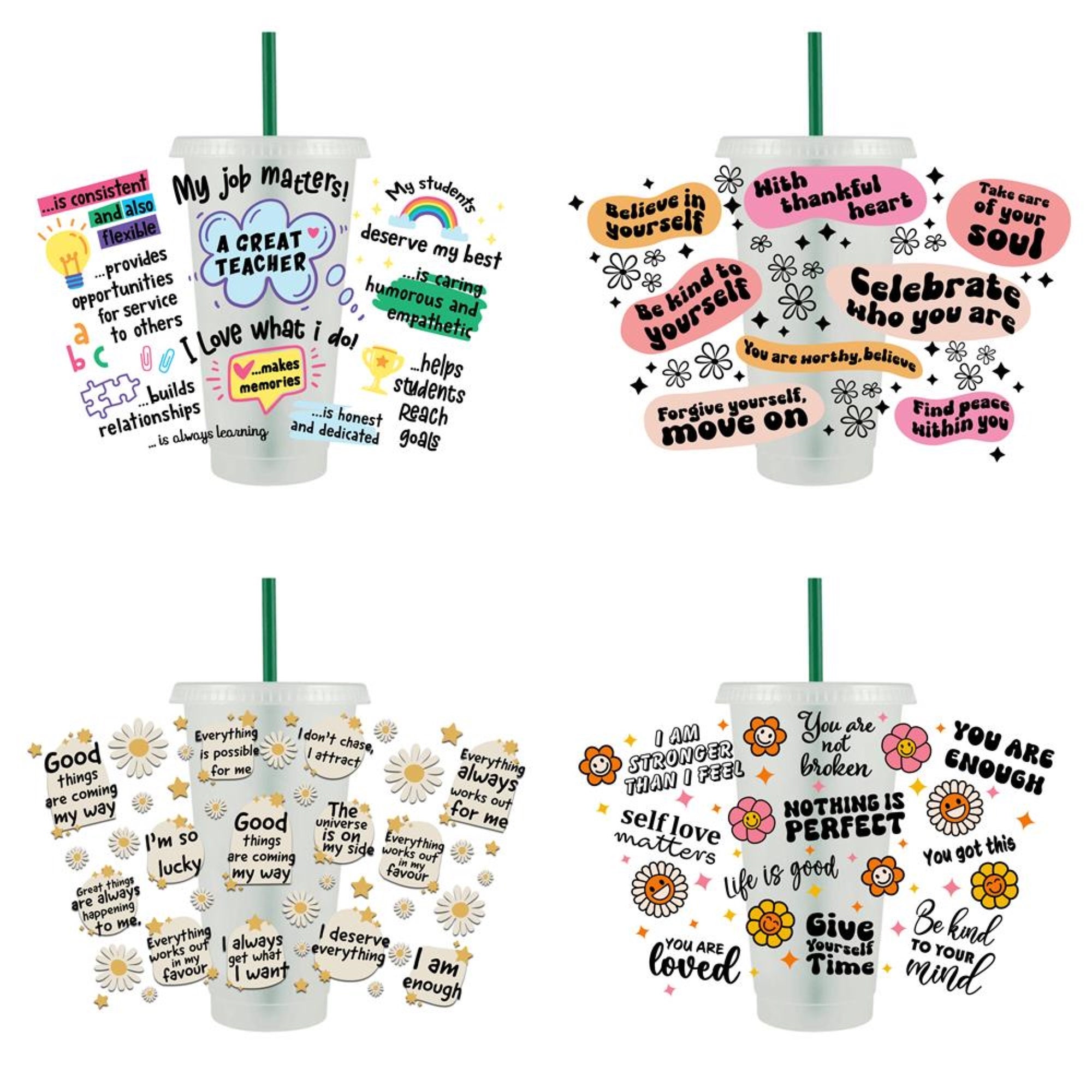 Personalized Cup Sticker, Cool Letter UV Wrap, Custom DIY Label - Etsy
