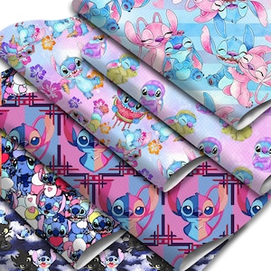 7.7x12.9 inch Cartoon Dog Faux Leather Sheets DIY Earring Hair Bow Crafts Leather Synthetic Leather Fabric,1Yc39103