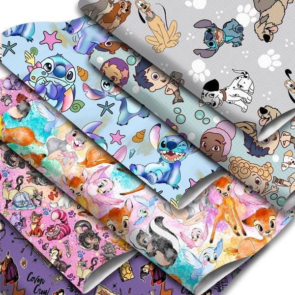 7.7x12.9 inch Cartoon Character Theme Faux Leather Sheets,Earring/Hair Bow Crafts Leather Synthetic Leather Fabric,1Yc29505