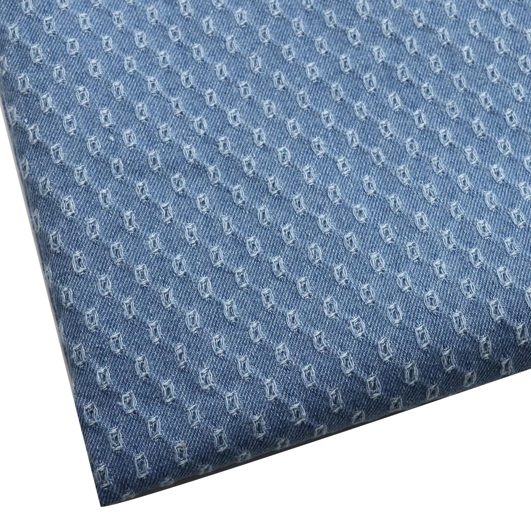 Polyester Fabric Ripped Pre-cut 1pc Pre-washed Ripped Hole Denim Fabric - 62.99x19.68inch ...