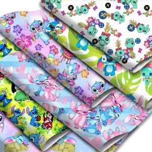 7.7x12.9 inch Cartoon Faux Leather Sheets DIY Earring Hair Bow Crafts Leather Roll Synthetic Leather Fabric,1Yc38459