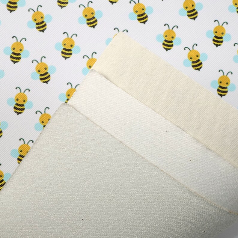 Bee Print Glitter Faux Leather Sheet, DIY Crafts (7.7x12.9 Inch) - Etsy