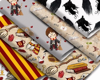 7.7x12.9inch or 11x55inch Magic Cartoon Characters Printed Faux Leather Sheets/DIY Earring/Hair Bow Crafts Leather,1Yc16056