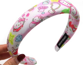 1 unidad de accesorios para el cabello de ganchillo con diseño de gato lindo en color rosa, moda para el día a día con diademas de estilo sofisticado y fácil de usar.