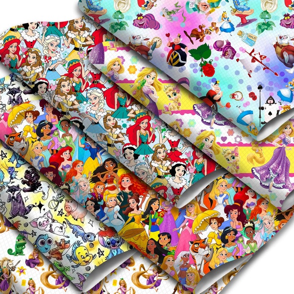 7.7x12.9 inch Cartoon Faux Leather Sheets DIY Earring Hair Bow Crafts Leather Synthetic Leather Fabric,1Yc35359