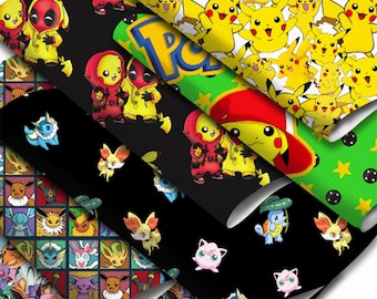 Cartoon Printed Faux Leather Sheets, DIY Crafts