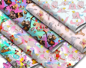 Cartoon Character Faux Leather Sheet, DIY Crafts