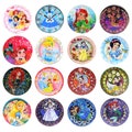 20pcs 25MM Princesss Planar Resin Flatback Glitter Acrylic Craft Supplies Cabochon Scrapbook DIY Hair Bow Bag Material,20Yc38487