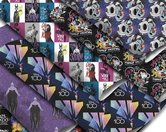 7.7x12.9 inch Cartoon villains Faux Leather Sheets DIY Earring Hair Bow Crafts Leather Synthetic Leather Fabric,1Yc37599