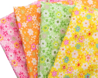 Tela de poliéster precortada de 1 pieza de 59 x 19,68 pulgadas (150 x 50 cm) con estampado floral, adecuada