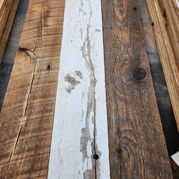 reclaimed wood accent wall diy planks barn wood salvaged material sawn to light weight diy planks
