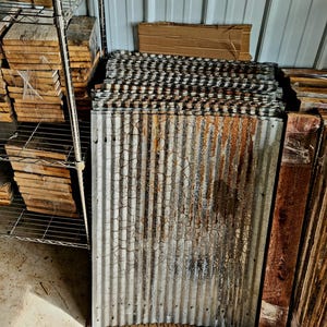 reclaimed rusty tin 200 sq/ft. 5 ft. Tall sheets