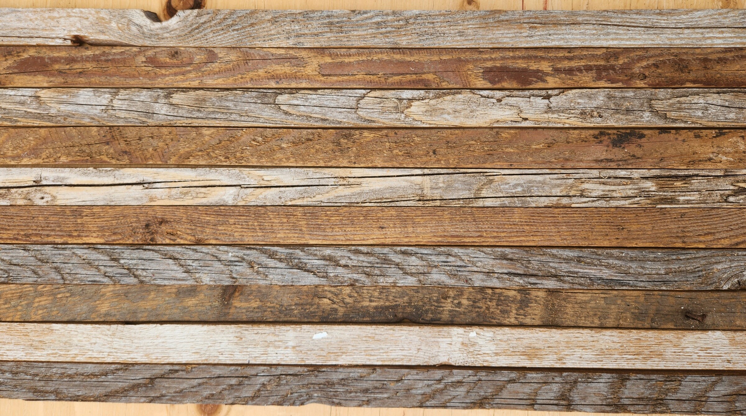 Reclaimed Wood Strips Random Character 1/4 Thick Narrow Vintage Wood 10 ...