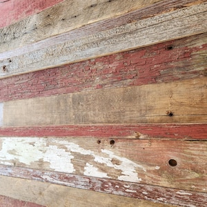 reclaimed barn wood random width thin planks