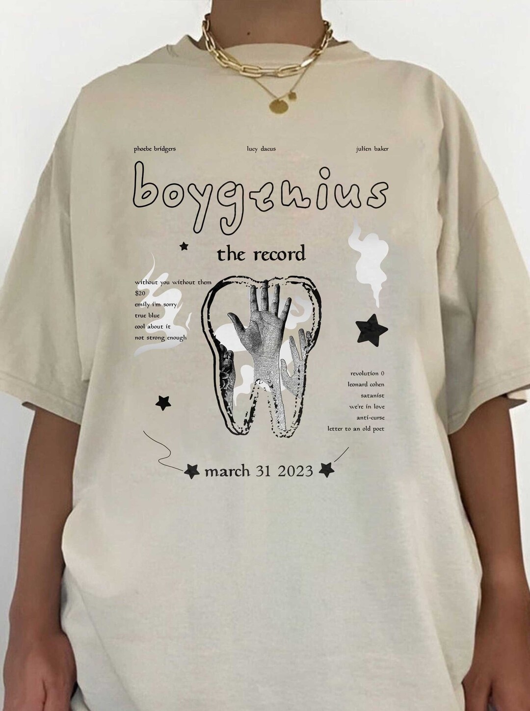 Boygenius Tooth the Record Merch Sweatshirt Hoodie Indie Rock Etsy