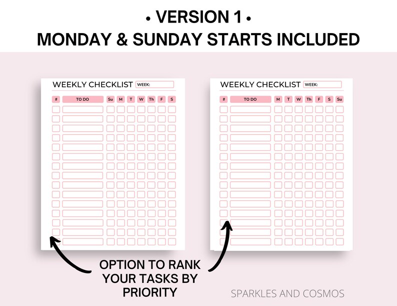 To Do List Printable Weekly, to Do List Notebook, Checklist Printable ...