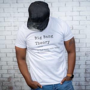 Christelijk T-shirt Big Bang Theory, cadeau scheppingsverhaal