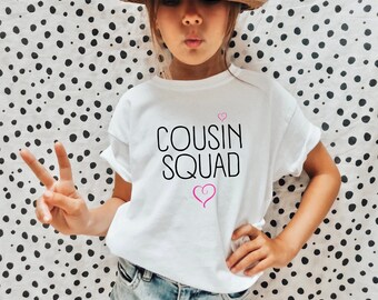 "Jugend ""Cousin Squad"" Baumwoll T-Shirt, Familien Passendes T-Shirt."