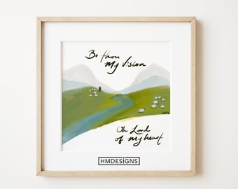 Be Thou My Vision | Watercolor Painting | Printable | Song Quote