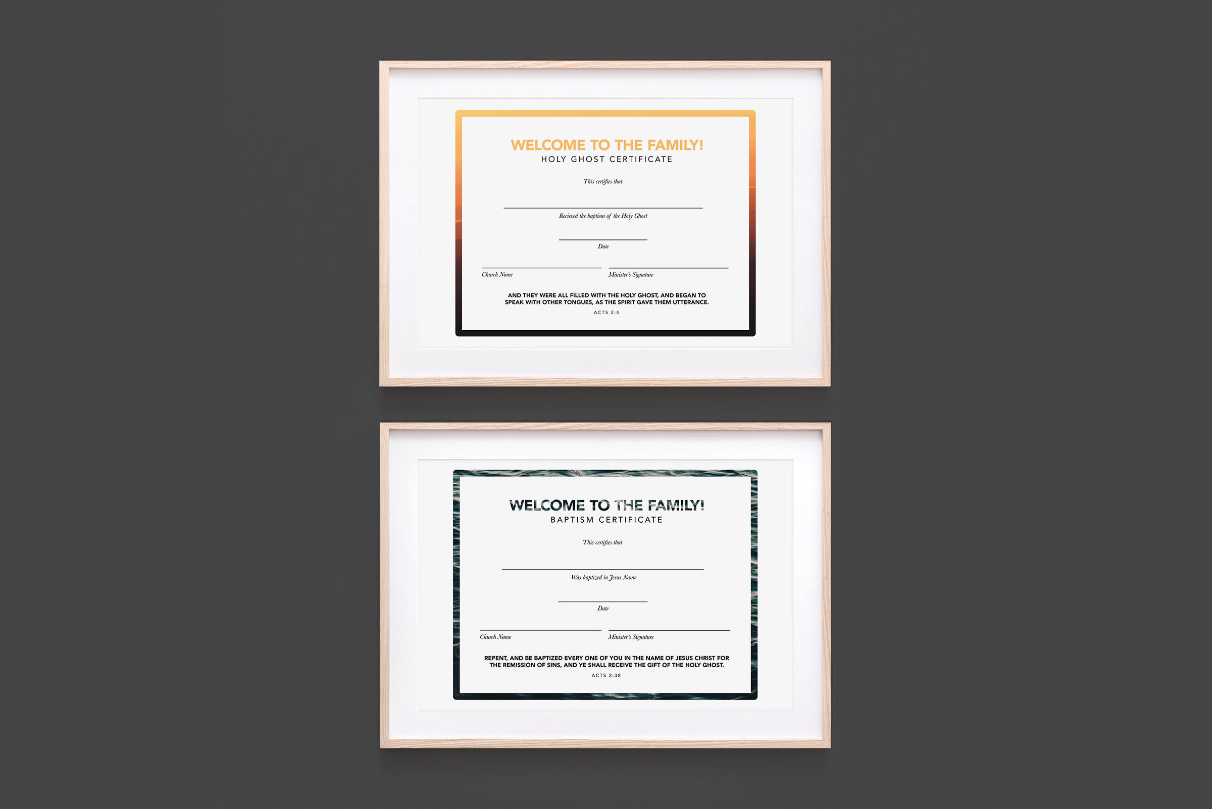 Free custom printable baptismal certificate templates | Canva, image size:2400x1602