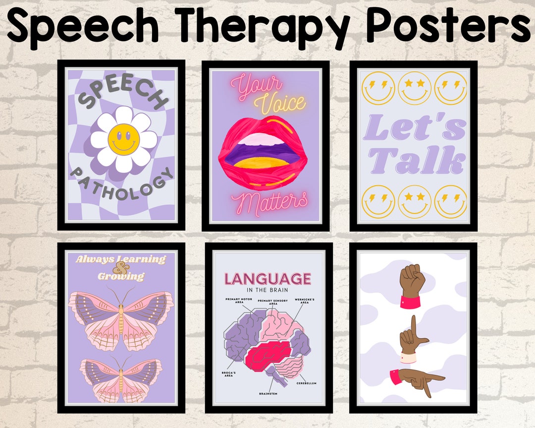 Speech Therapy Room Posters Girly Wall Decor Etsy