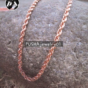 100% Heavy Antiqued Copper Snake Chain necklace Handmade pure copper chain Length -16 To 34 Inches Copper Necklace for Women jewelry gifts 0