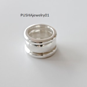 3 Set Dome Ring, 925 Sterling Silber, Minimalist Ring, Designer Einzigartige Style Ring, Ring, Chunky Dome Ring, Breit Band Ring Schmuck Bild 4