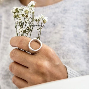Circle Ring, Sterling silver 925 Statement Ring, Religious Ring, Unisex Ring All Size Jewelry