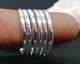 Wrapround Spinner Wire Ring 925 Sterling Silver Cut Ring Handmade Ring Jewelry Silver, Minimalist Ring, Statement Silver Ring