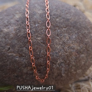 100% Heavy Antiqued Copper Chain Length -16 To 34 Inches necklace Handmade pure copper chain Copper Necklace for Women jewelry All Size CO87