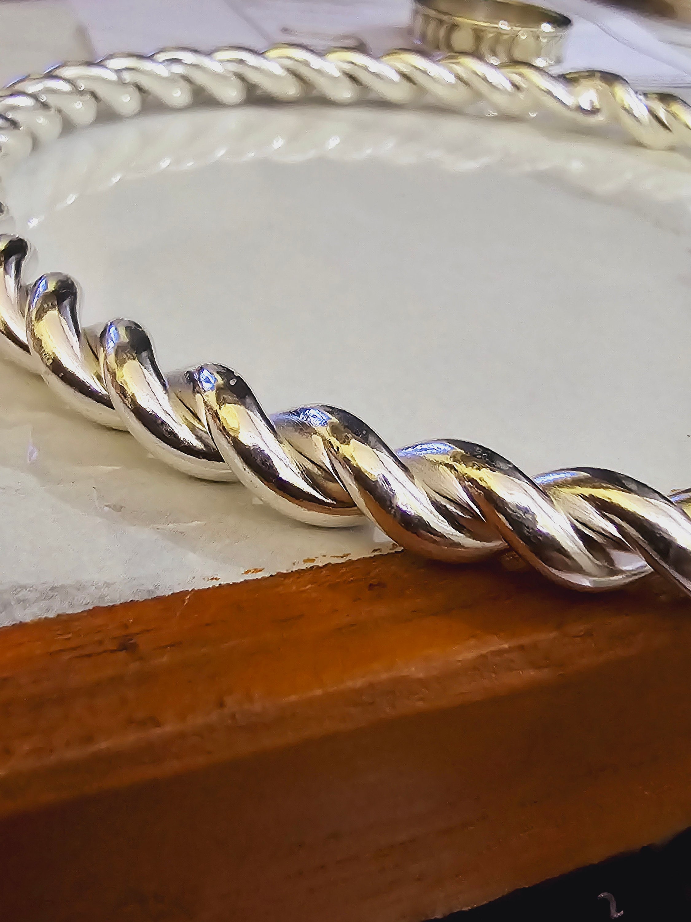 Vintage Silver Twist Bracelet - Etsy Canada