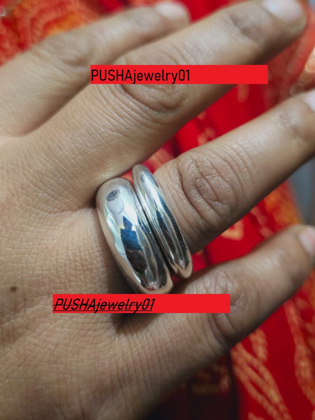 2 Set of Statement Rings, Modern Design Dome Ring, Dome Ring, Chunky ...