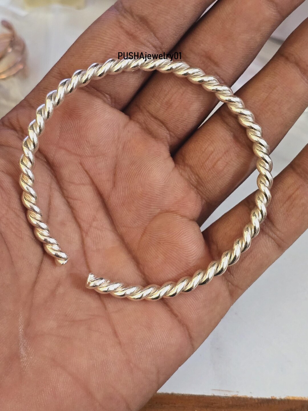 Heavy Thick Hand Heat Twisted Vintage Native American Navajo Sterling Silver Bracelet Heavy Thick Hand Heat Twisted Vintage Native American Navajo Sterling Silver Bracelet