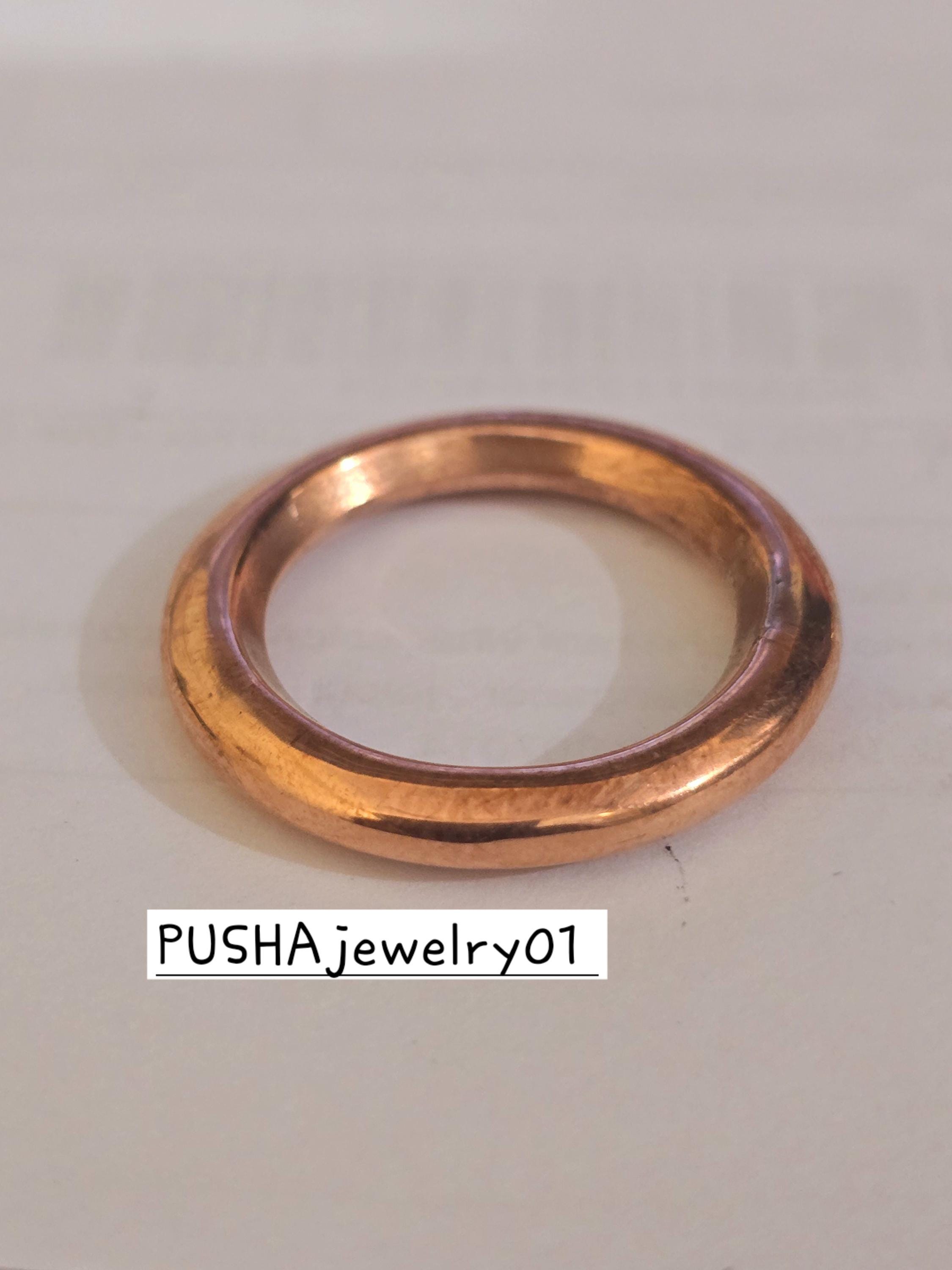 Soft Copper Rings Pure Copper Round Ring, Copper Band Ring, Hammered Ring, Band Ring ...
