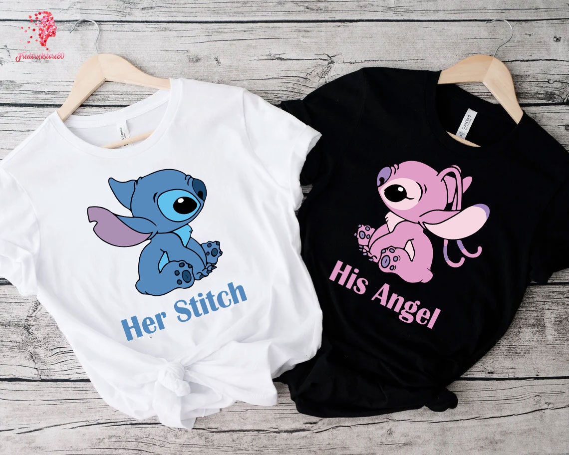 Her Stitch His Angel Shirt Stitch Couple Shirt Disney Family Etsy Her Stitch His Angel Shirt Stitch Couple Shirt Disney Family Etsy