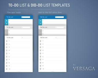 To-Do List and Did-Do List Templates