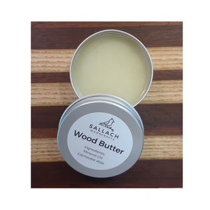 Wood Butter - 2 oz. - Charcuterie Serving Cutting Board Conditioner - Food Safe Oil - Vegan Wax - Preserve Your Wood Boards