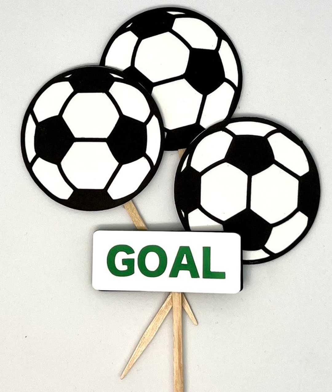 Soccer Ball Cupcake Toppers, Soccer Birthday Etsy